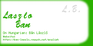 laszlo ban business card