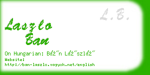 laszlo ban business card